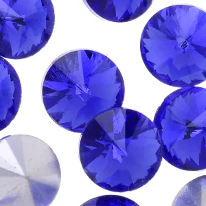 18mm Pointed Back Glass Crystal Rhinestones pointed bottom drill Satellite stone jewelry Design light blue 50pcs 10182152