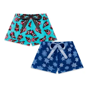 2-Pack Plush Fleece Pajama Shorts