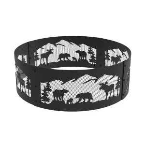 36 in. Round x 12 in. High Northern Woods Decorative Steel Fire Ring