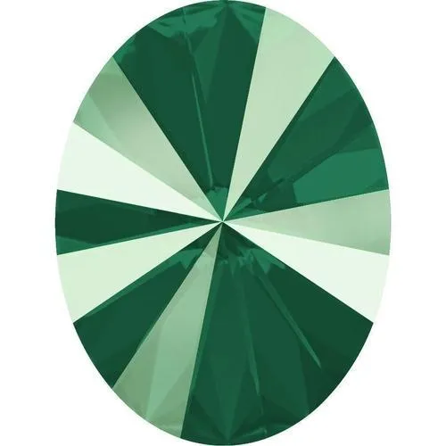 4122 Swarovski Rivoli Oval Fancy Stones, Crystal Royal Green Unfoiled (001 L109S)