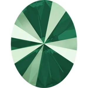 4122 Swarovski Rivoli Oval Fancy Stones, Crystal Royal Green Unfoiled (001 L109S)
