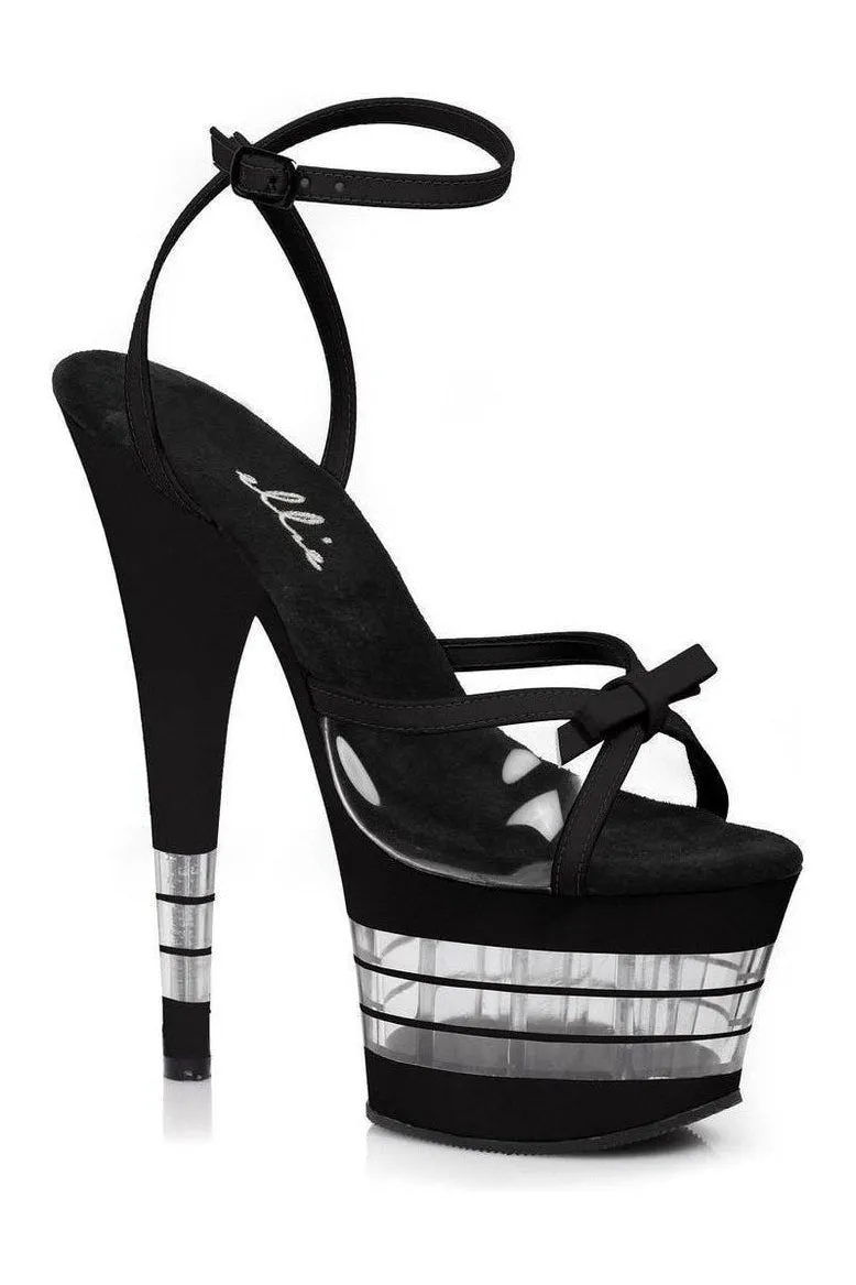 709-DEGREE Platform Sandal  | Clear Vinyl