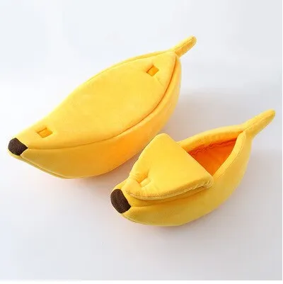 Adorable Banana Shaped Cat Bed