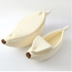 Adorable Banana Shaped Cat Bed