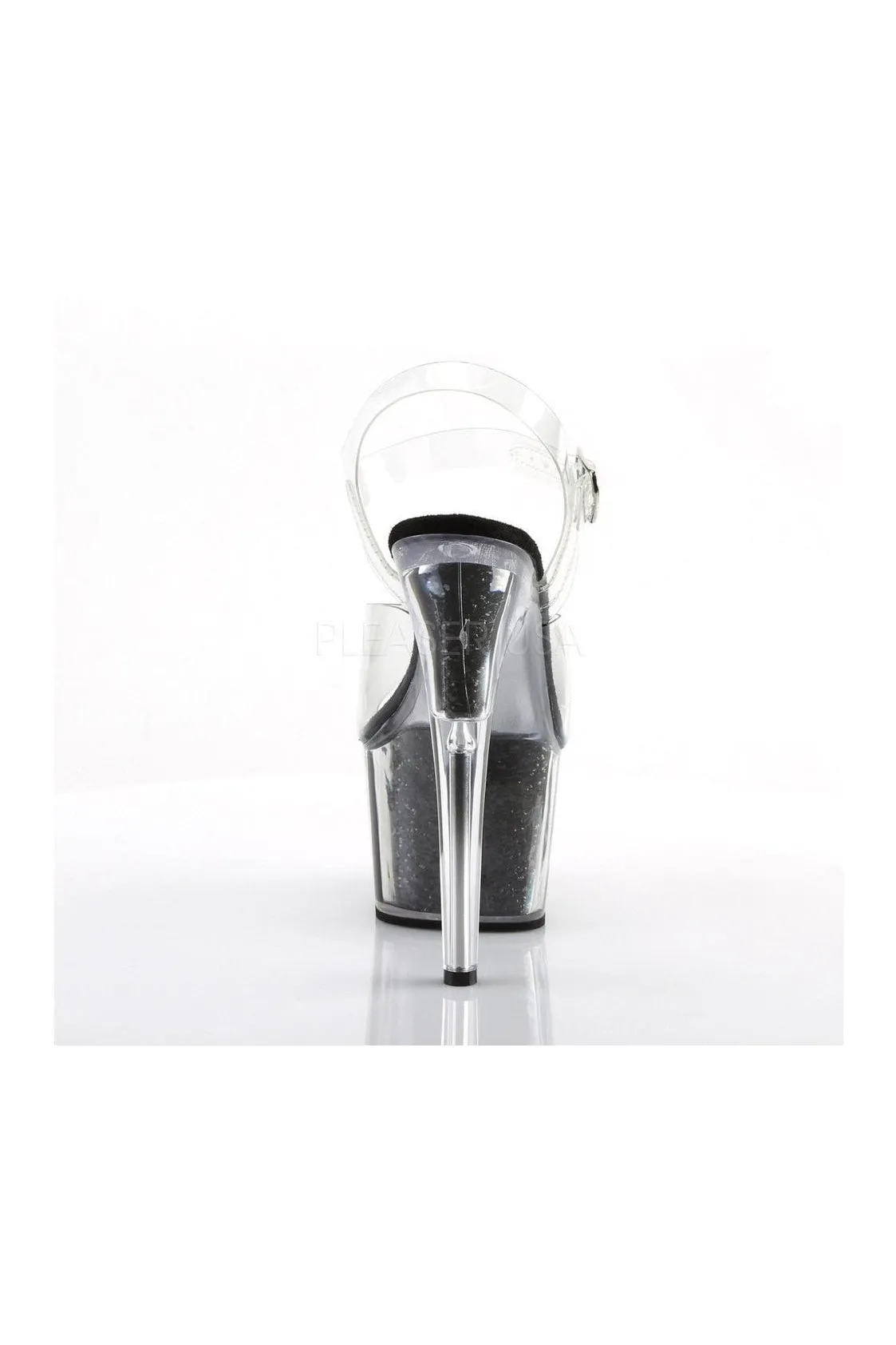 ADORE-708G Platform Sandal  | Clear Vinyl