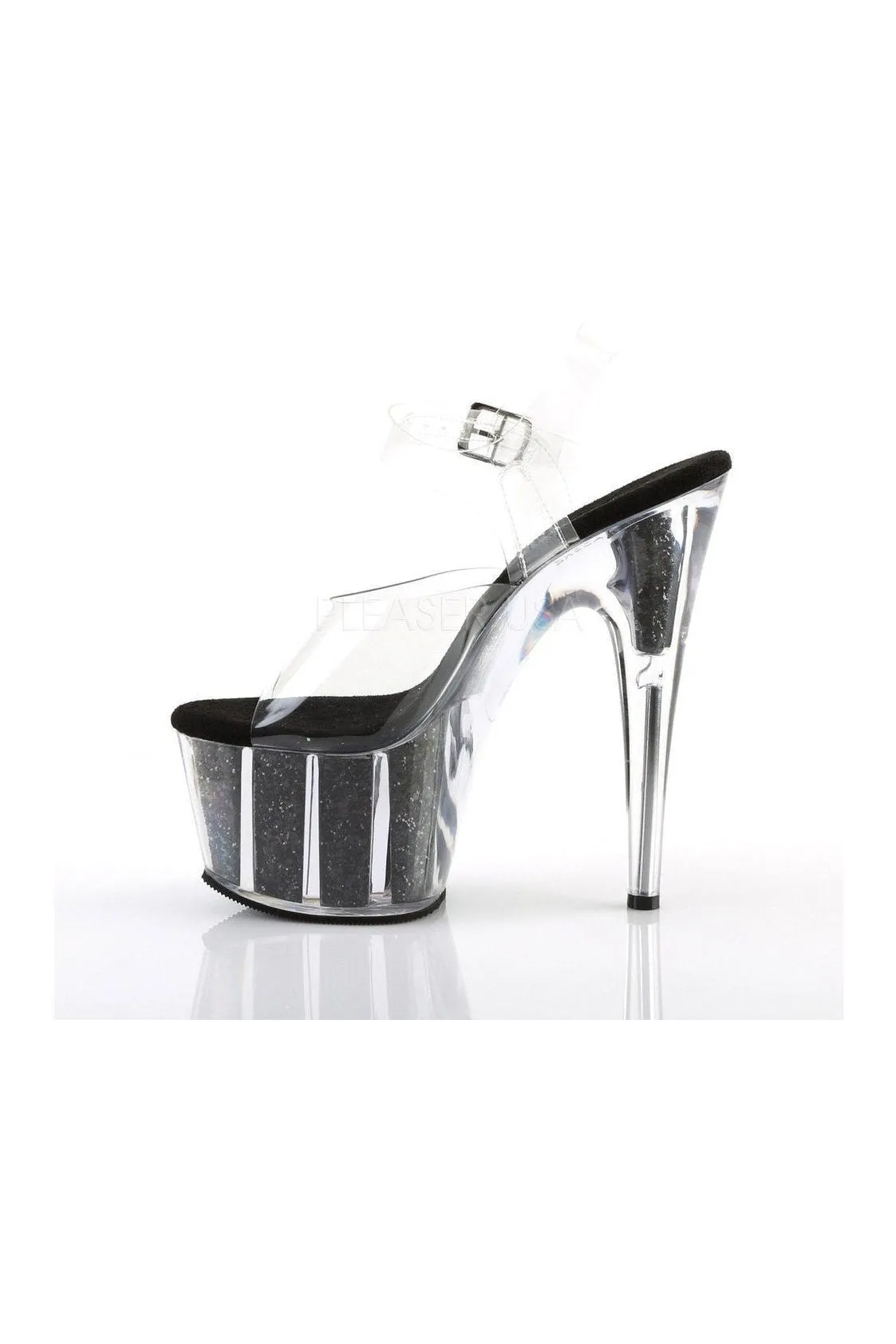 ADORE-708G Platform Sandal  | Clear Vinyl