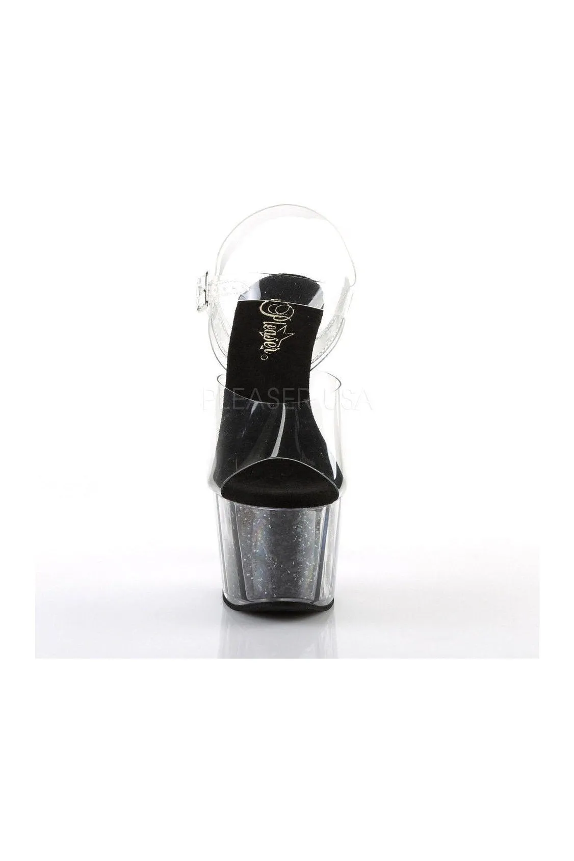 ADORE-708G Platform Sandal  | Clear Vinyl