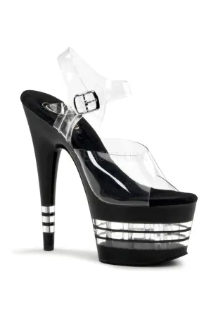 ADORE-708LN Platform Sandal  | Black Vinyl
