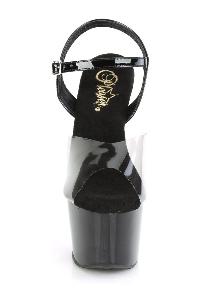 ADORE-708T-1 Exotic Sandal | Black Vinyl