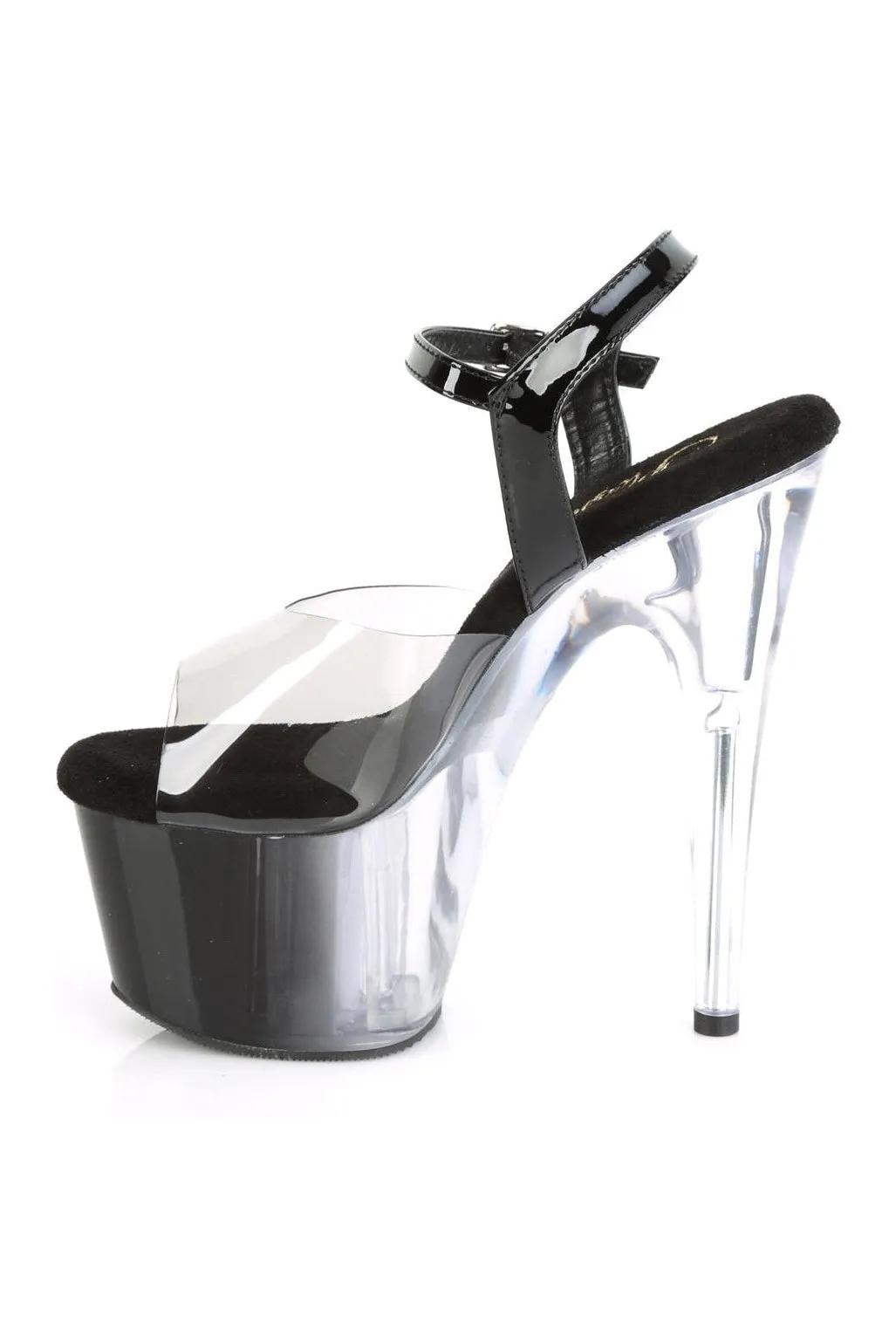 ADORE-708T-1 Exotic Sandal | Black Vinyl