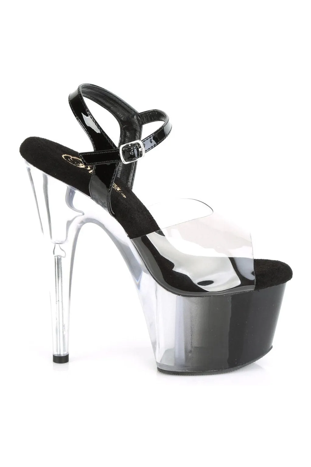 ADORE-708T-1 Exotic Sandal | Black Vinyl