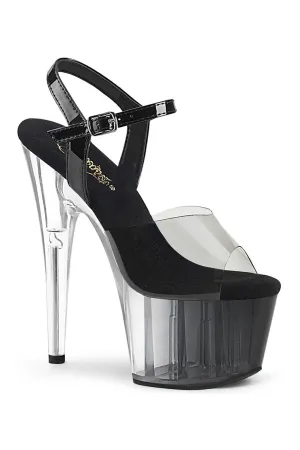 ADORE-708T-1 Exotic Sandal | Black Vinyl