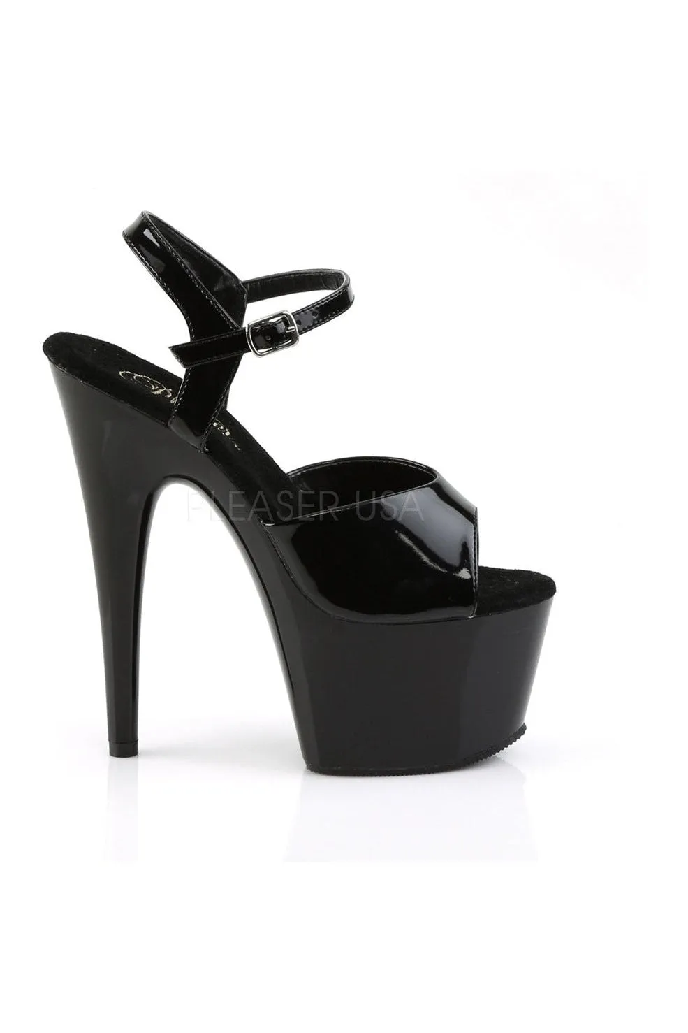 ADORE-709 Platform Sandal  | Black Patent