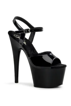 ADORE-709 Platform Sandal  | Black Patent