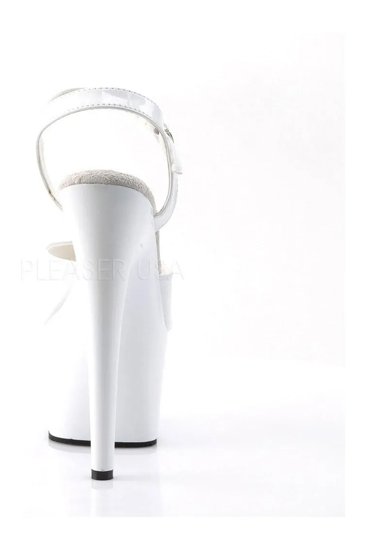 ADORE-709 Platform Sandal  | White Patent