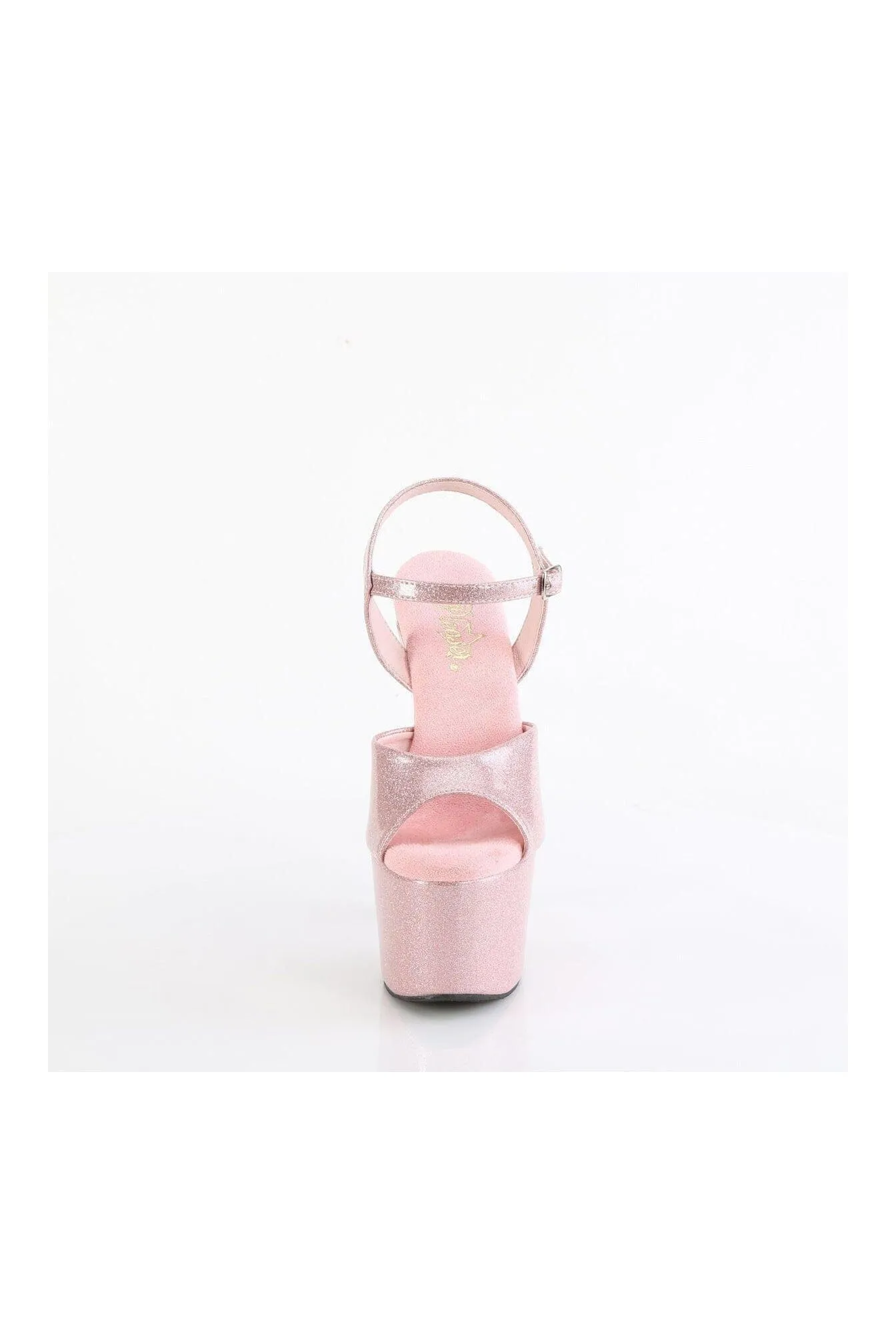 ADORE-709GP Pink Glitter Patent Sandal