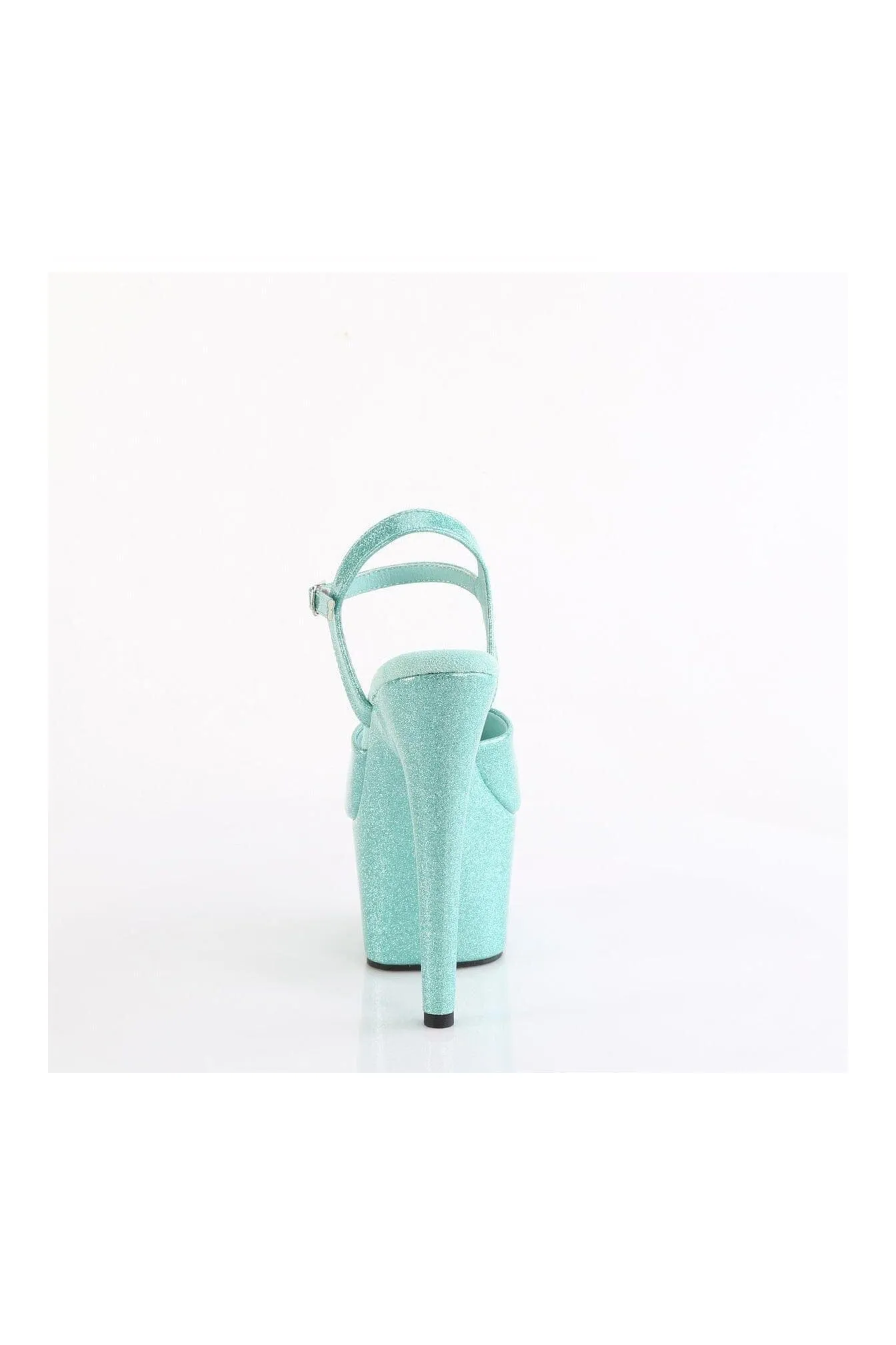 ADORE-709GP Turquoise Glitter Patent Sandal