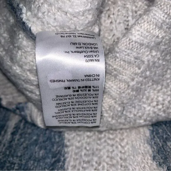 Anthropologie Pilcro White Sweater Women’s L Cowl Neck Oversized Cozy Soft Fall