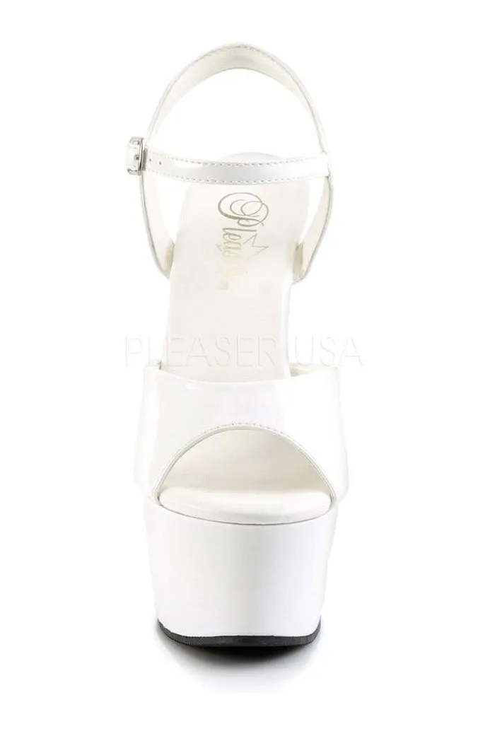 ASPIRE-609 Platform Sandal  | White Patent