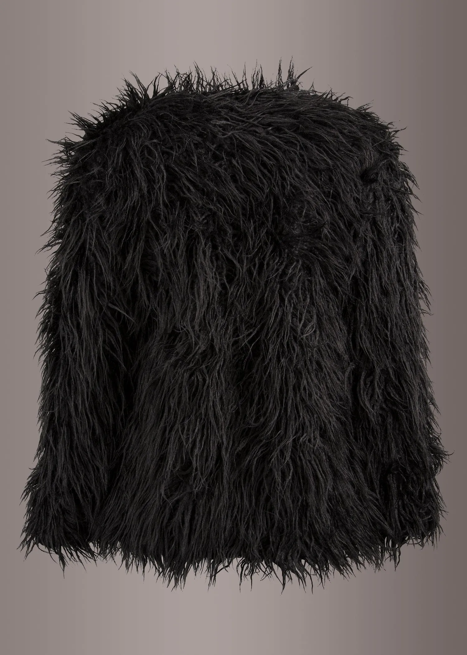 Bad Reputation Black Faux Fur Shaggy Jacket