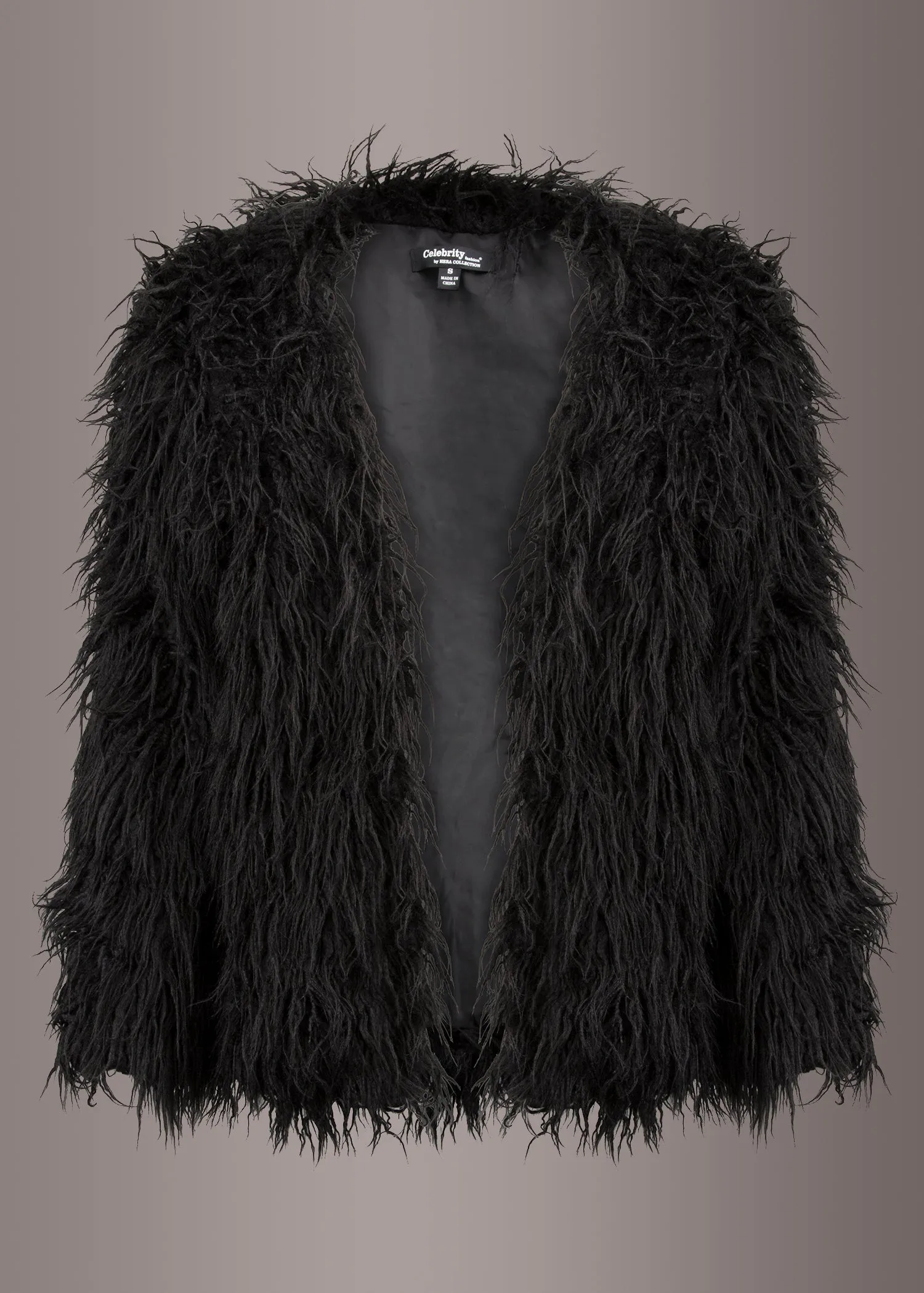 Bad Reputation Black Faux Fur Shaggy Jacket