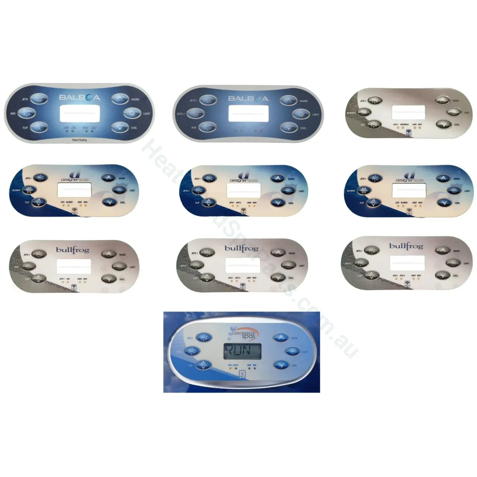 Balboa TP600 Touchpad Overlay Sticker Decals - 6 button