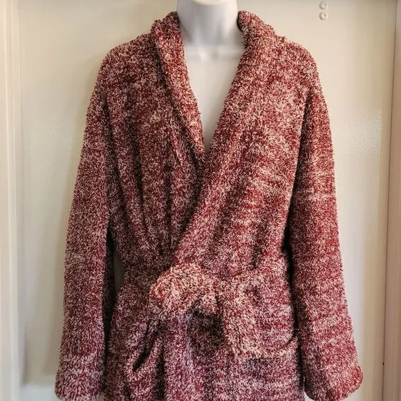 Barefoot dreams cozy chic heathered merlot color