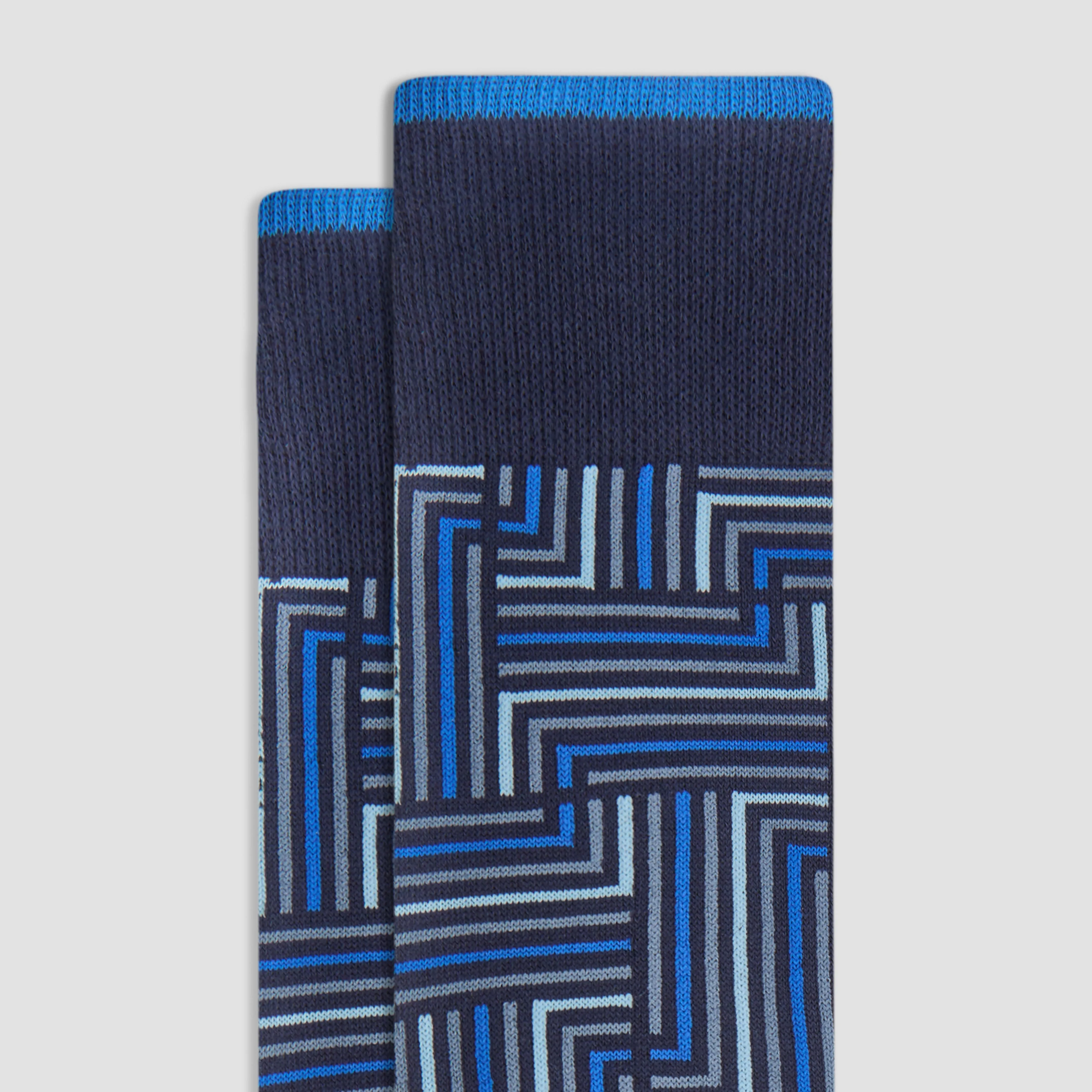 Basketweave Cashmere Mid-Calf Socks