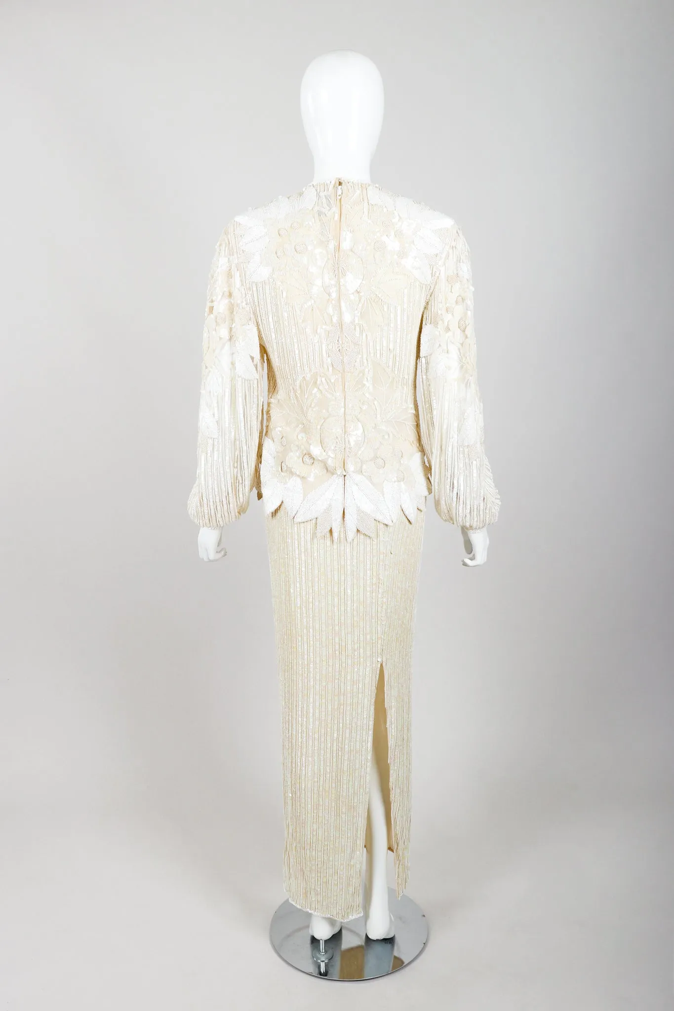 Beaded Appliqué Top & Skirt Set