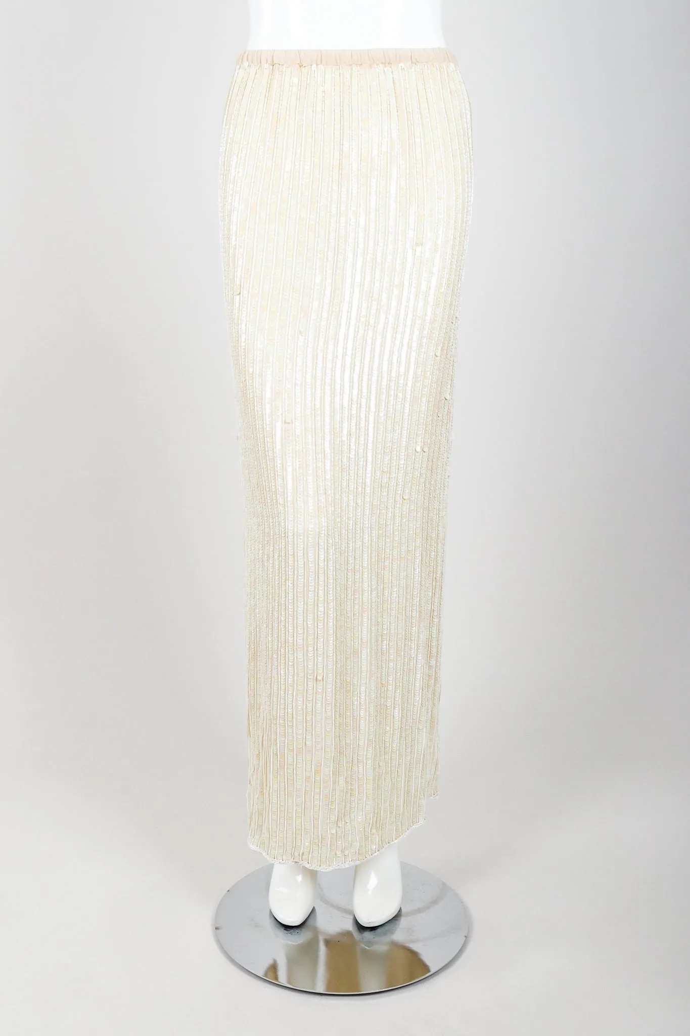 Beaded Appliqué Top & Skirt Set