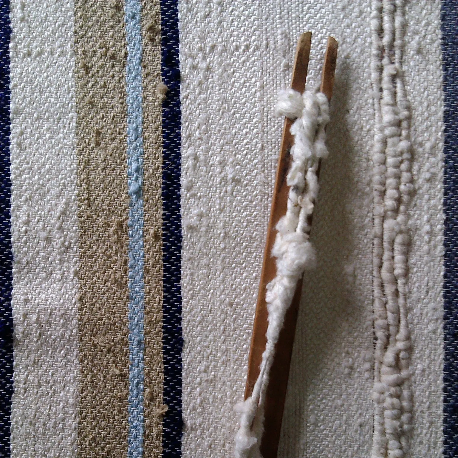 Beige & Ivory Striped Silk Square Pillow