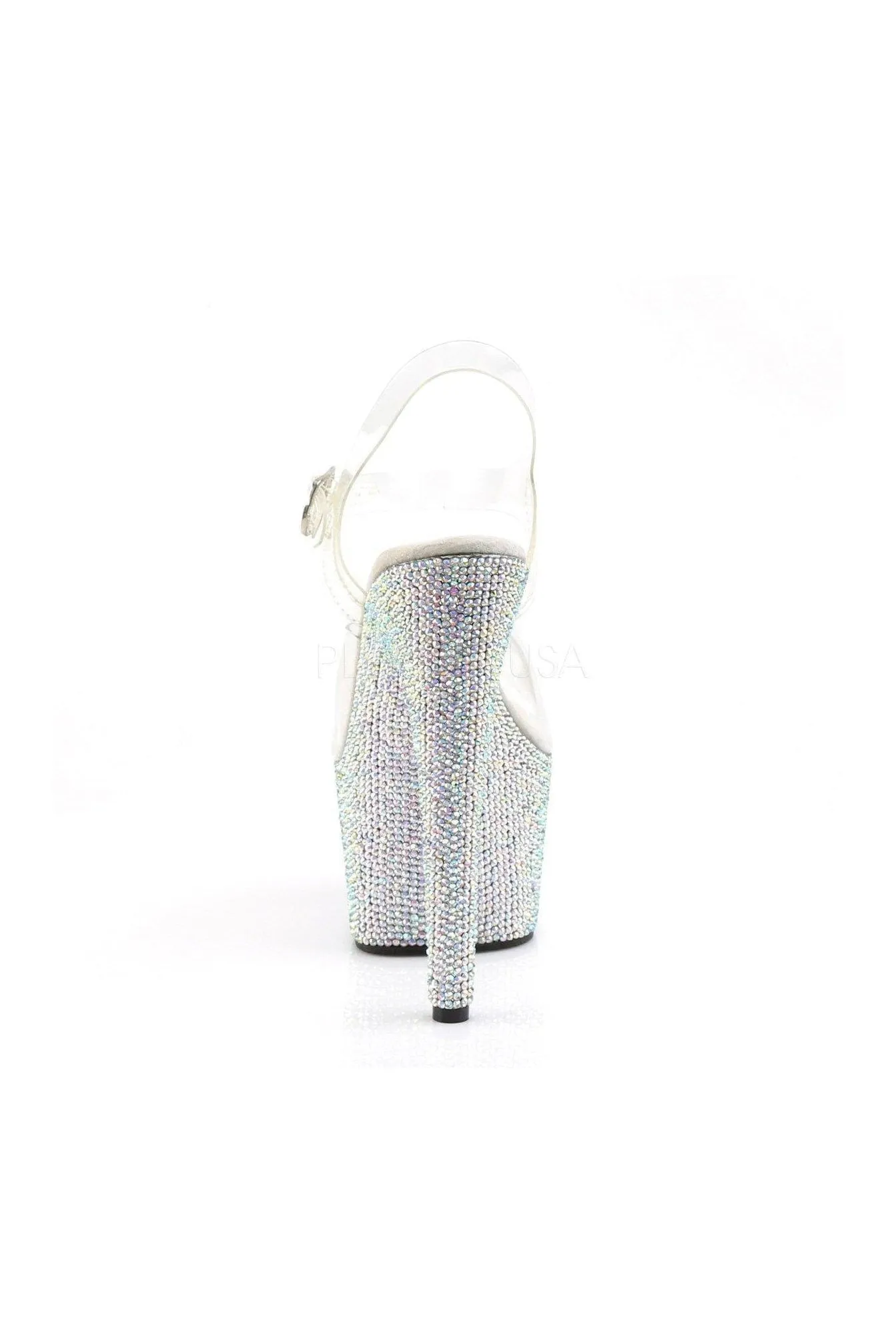 BEJEWELED-708DM Platform Sandal  | Clear Vinyl