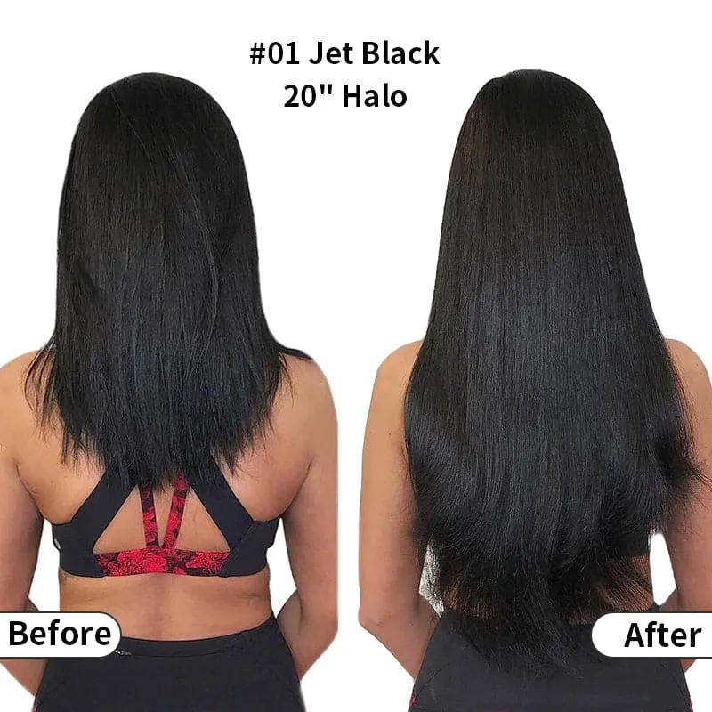 Black Halo Human Hair Extension Light Volume