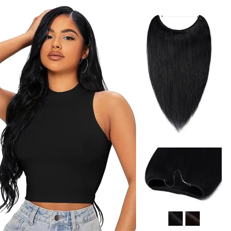 Black Halo Human Hair Extension Light Volume