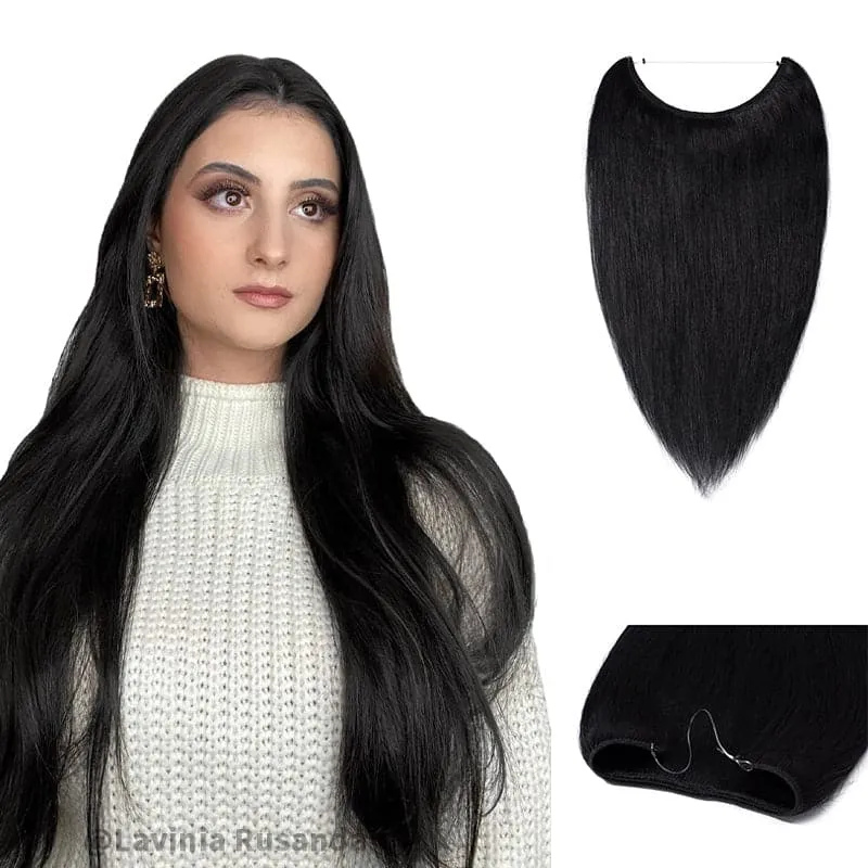 Black Halo Human Hair Extension Light Volume