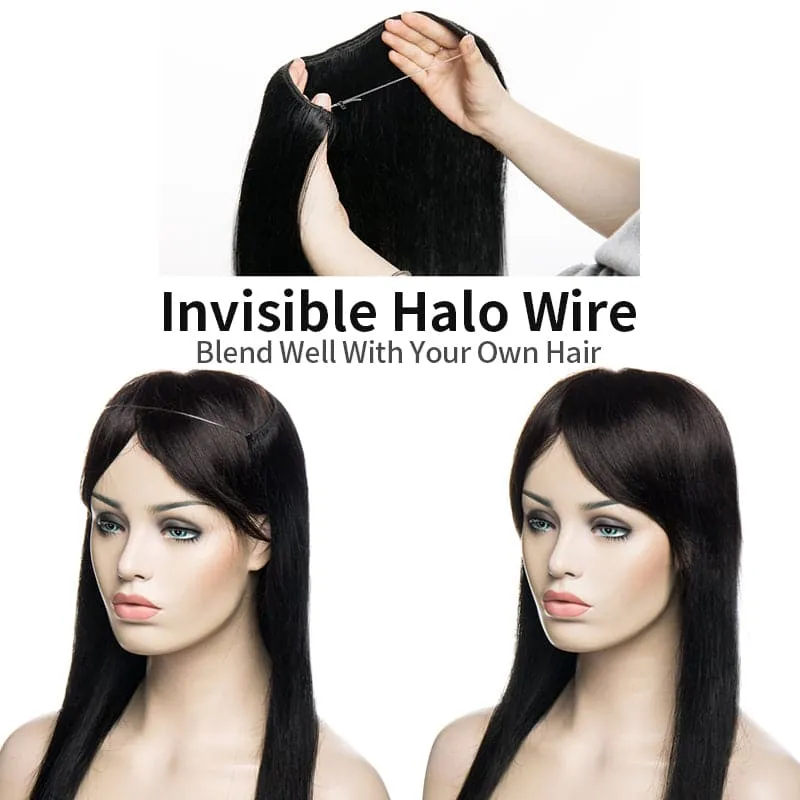 Black Halo Human Hair Extension Light Volume