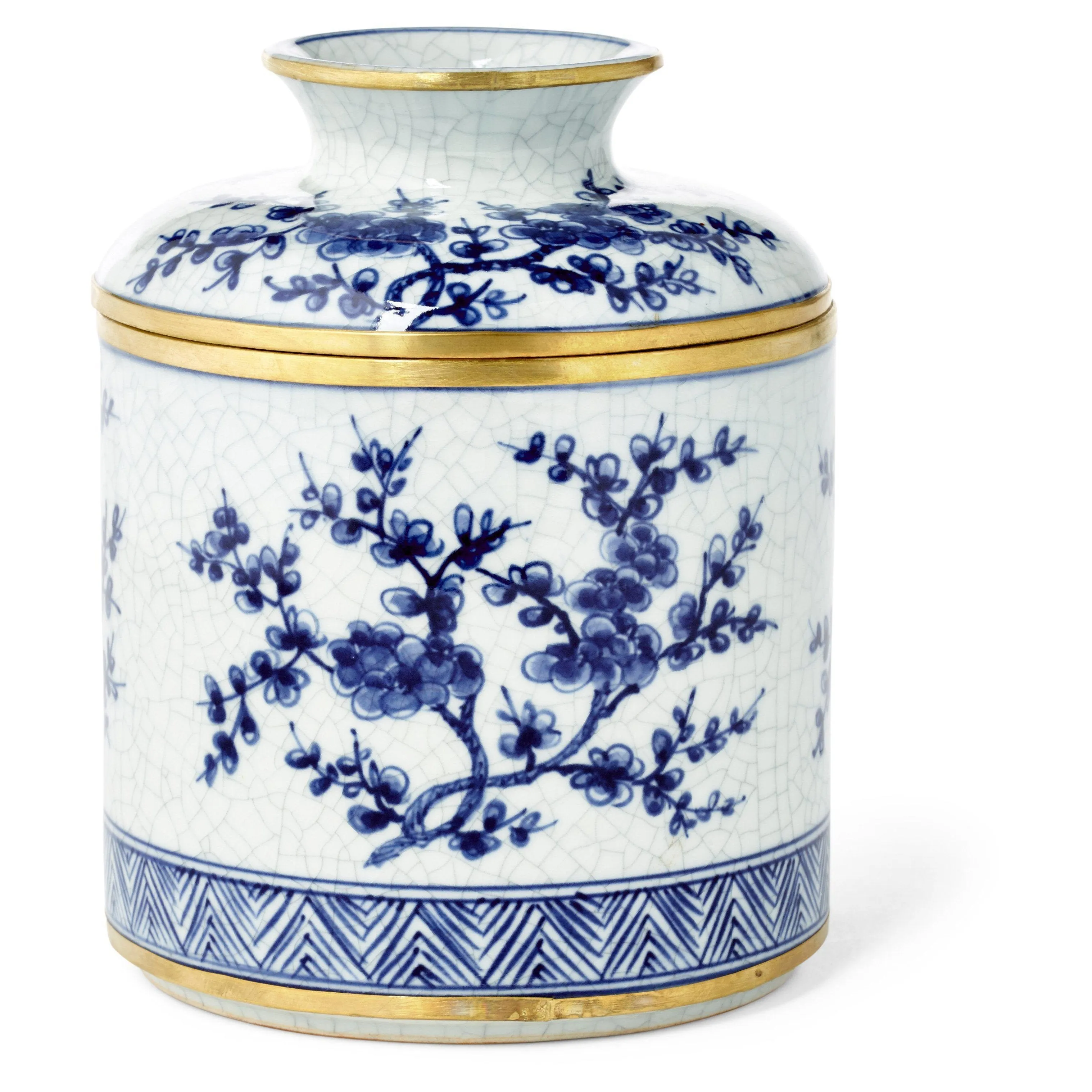 Blue & White Blossom Tissue Box