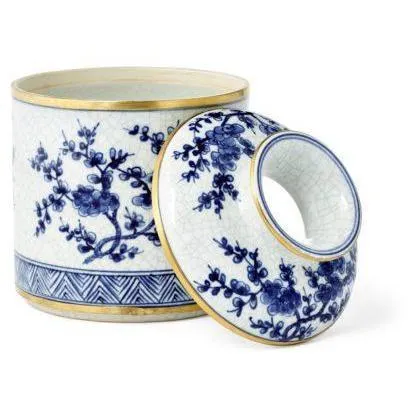 Blue & White Blossom Tissue Box
