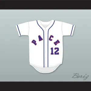 Bobby Cassevah 12 Pace Athletic and Recreation Association White Baseball Jersey 2