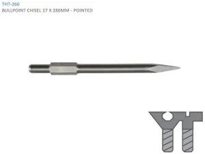 BULL POINT POINTED CHISEL 17 X 280MM