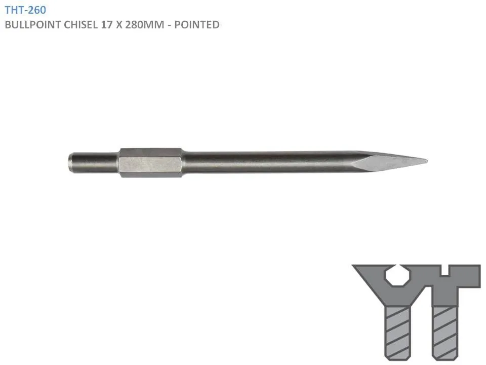 BULL POINT POINTED CHISEL 17 X 280MM