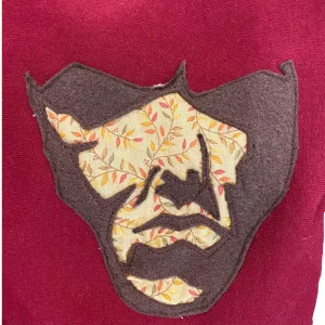 Burgundy 2-tone Big face Crewneck
