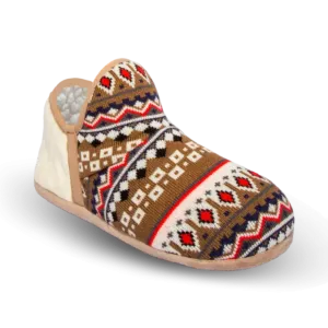 Cable Knit Slippers | Nordic White Brodie
