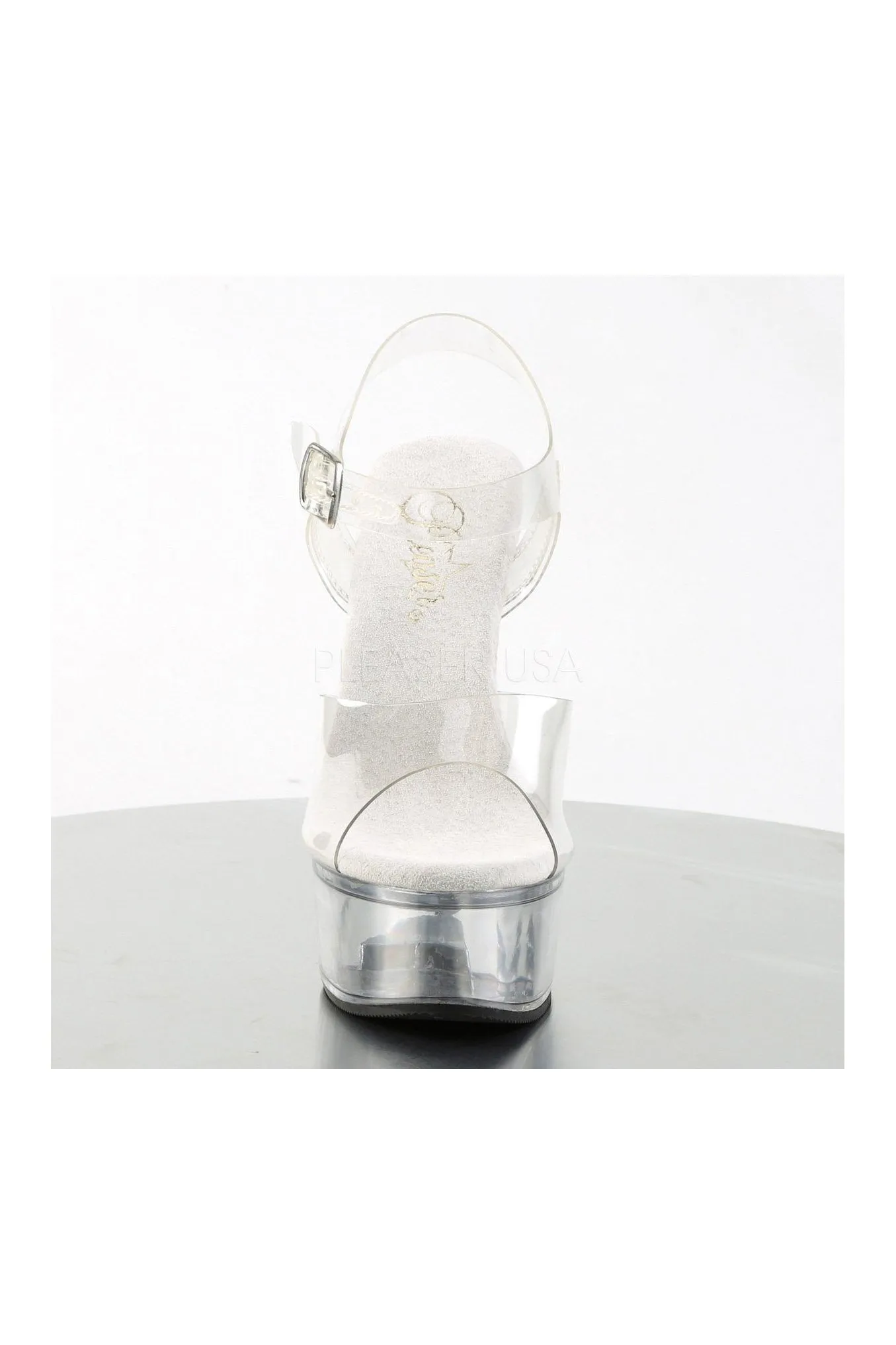 CAPTIVA-608 Platform Sandal  | Clear Vinyl