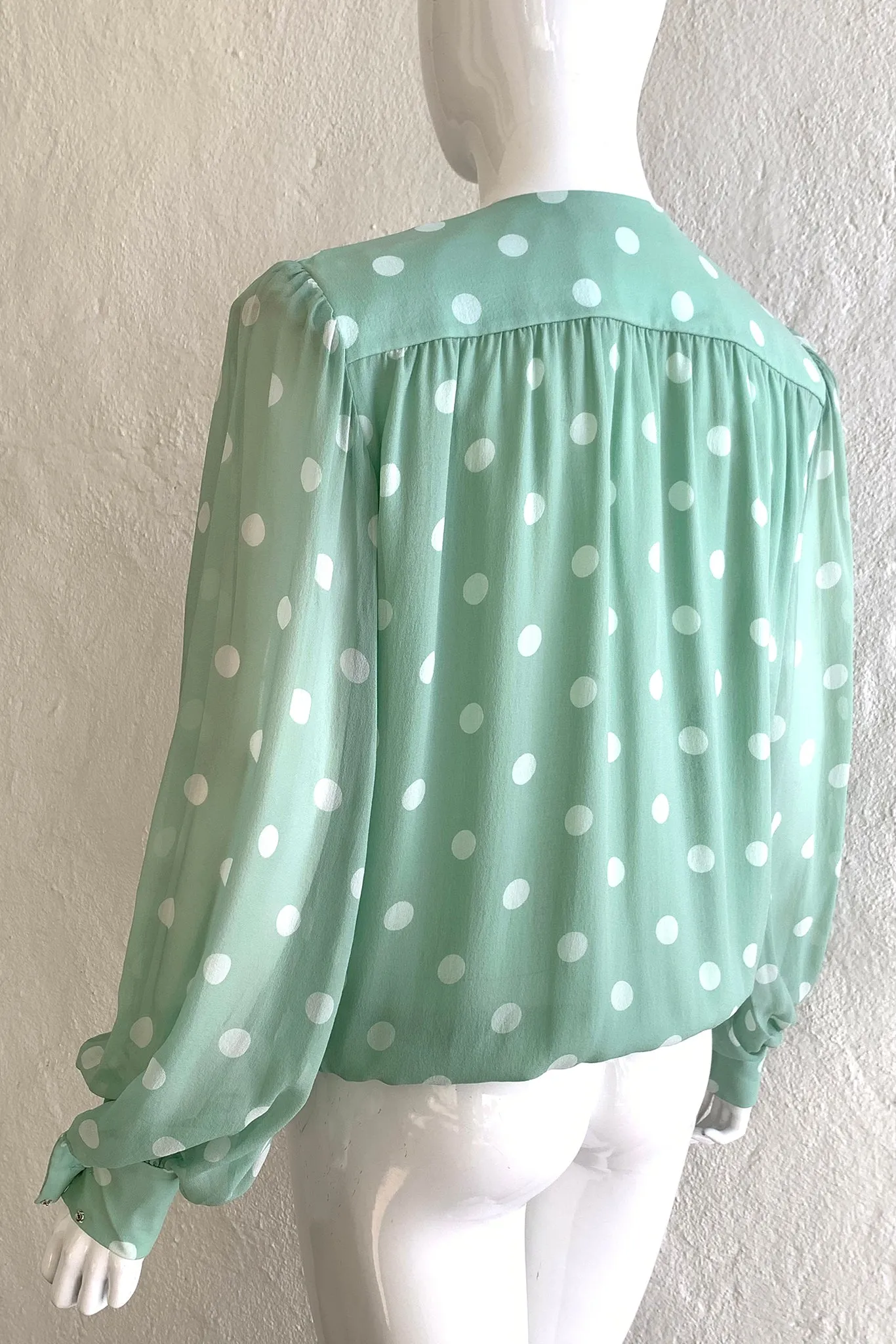 Chiffon Dot Blouse & Tie