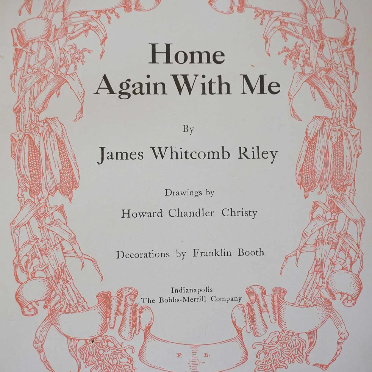 Collection of Five American JAMES WHITCOMB RILEY Poetry Books