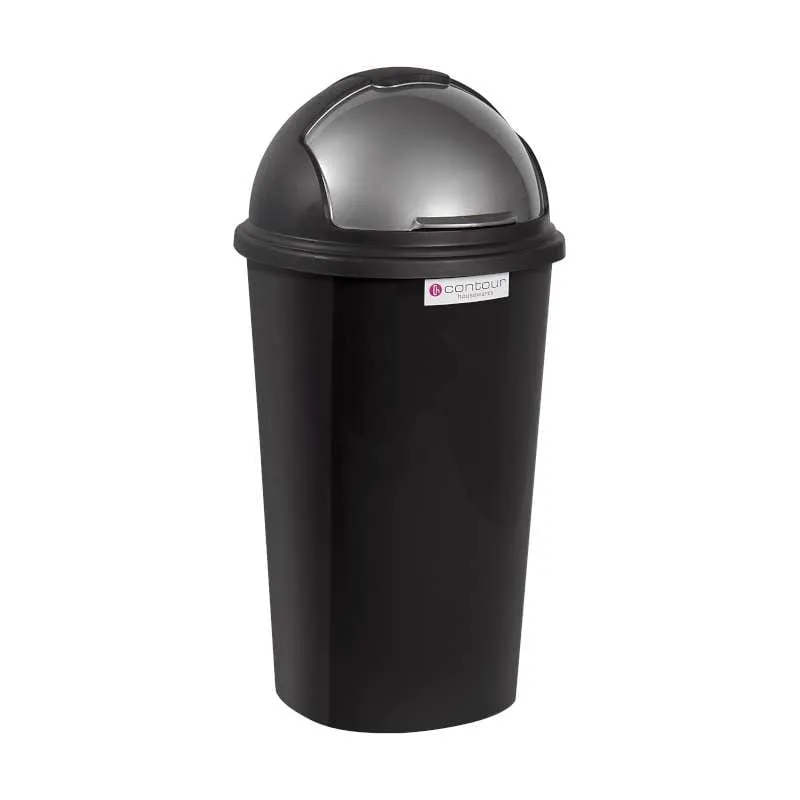Contour Bin Round 50ℓ Black P3037