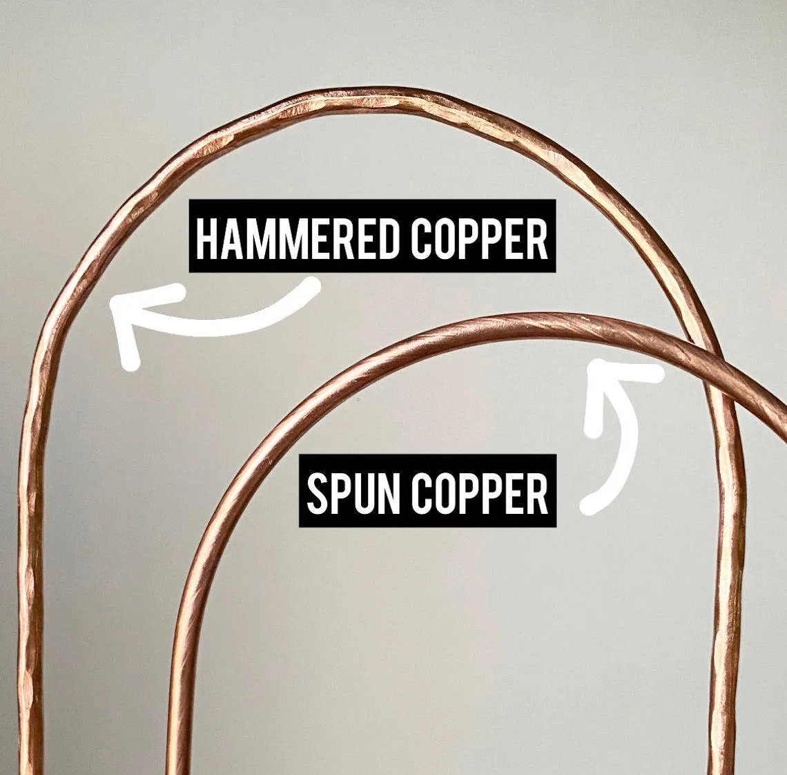 Copper Pointed Arch Trellis for House Plants, 4 Sizes Available