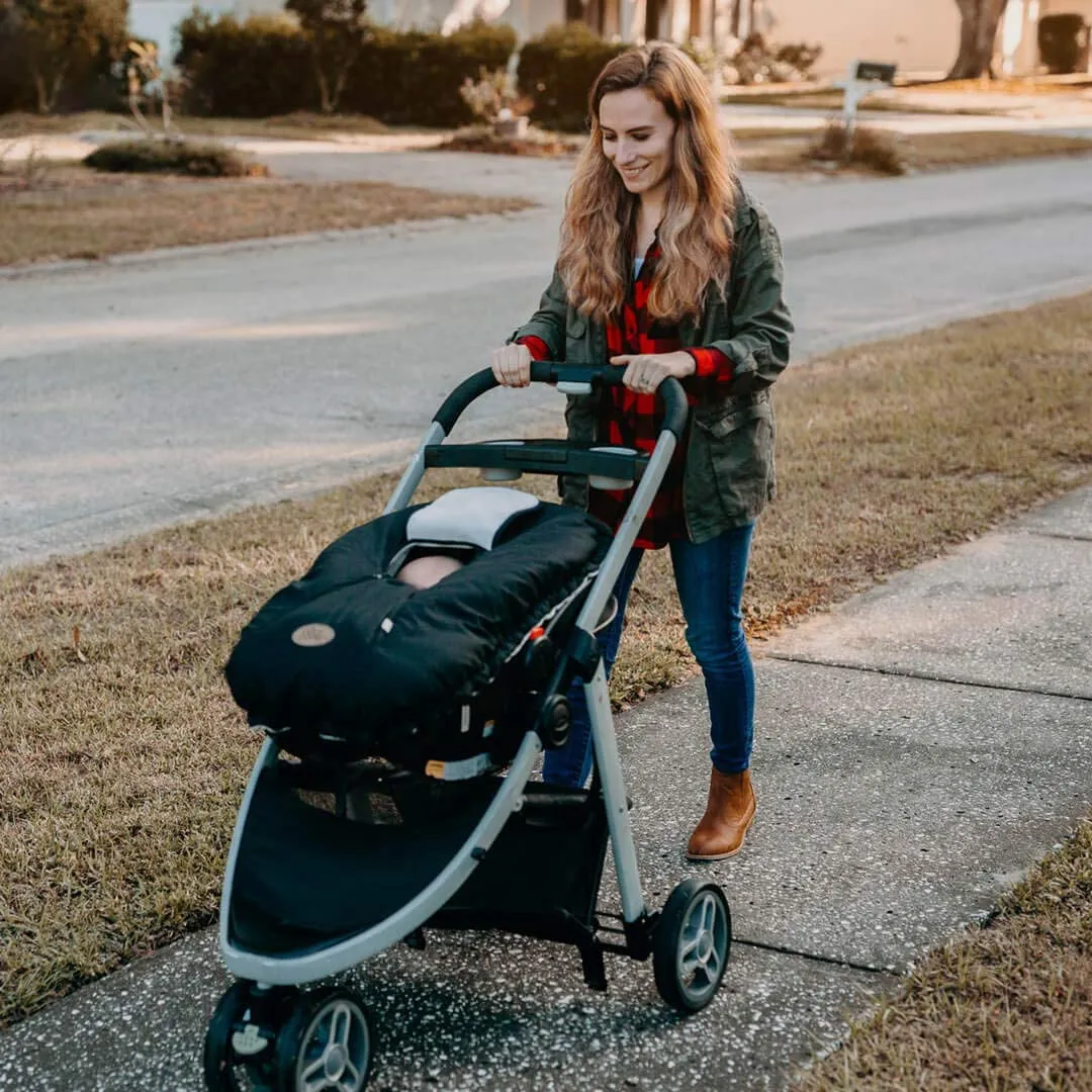 Cozy Cover Infant Car Seat Cover - The Industry Leading Infant Carrier Cover Trusted By Over 6 Million Moms Worldwide For Keeping Your Baby Cozy & Warm (Black Quilt), Retails $87 