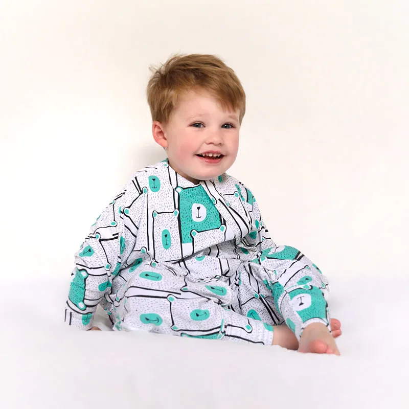 Cozy Toddler Suit - Minty Bears (All Year Round)